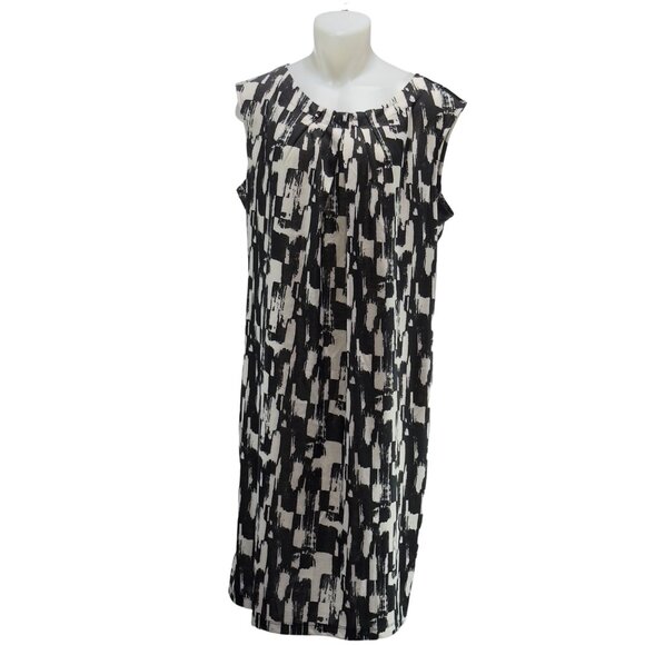JONATHAN MARTIN Women's Black & White Abstract Polyester Stretch Plus Size 20 - Picture 1 of 11